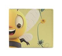Stylish and Portable Small Happy Bee Printed Coin Purse, Perfect for Backpacks, Shoulder Bags, Pockets, Etc.