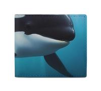 Stylish and Portable Small Killer Whale Printed Coin Purse, Perfect for Backpacks, Shoulder Bags, Pockets, Etc.