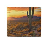 Stylish and Portable Small Saguaros at Sunset Printed Coin Purse, Perfect for Backpacks, Shoulder Bags, Pockets, Etc.