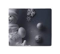 Stylish and Portable Small Snowman Stars and Snowflakes Printed Coin Purse, Perfect for Backpacks, Shoulder Bags, Pockets, Etc.