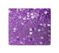 Stylish and Portable Small Sparkling Purple Glitter Printed Coin Purse, Perfect for Backpacks, Shoulder Bags, Pockets, Etc.