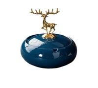 Stylish and simple ashtray, light luxury windproof ashtray with lid, suitable for indoor and outdoor decoration, suitable for men and women(Blue2)