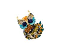 Stylish And Sophisticated Drip Oil Owl Brooch Unisex Design With Metallic Finish Suitable For Everyday Elegant Wear Unisex Owl Accessory