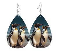 Stylish Animal Penguin Leather Earrings for Women Teardrop Earrings Lightweight Dangle Drop Earrings Cute Jewelry Gift