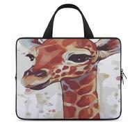 Stylish Animal Watercolor Giraffe Laptop Case Thin Laptop Sleeve with Handle Portable Laptop Bag Water Resistant Computer Case Neoprene Computer Sleeve Bag for Men Women