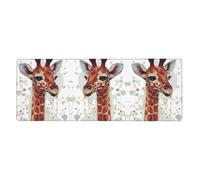 Stylish Animal Watercolor Giraffe Mouse Pad 12x31.5in Large Desk Mat for Gaming & Work
