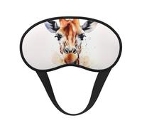 Stylish Animal Watercolor Giraffe Sleep Mask for Side Sleeper, Blackout Eye Mask for Women Men, Zero Pressure Sleeping Masks Soft Breathable Eye Cover Comfortable Blindfold Eyeshade for Night Sleep