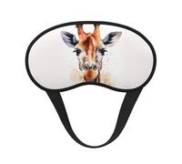 Stylish Animal Watercolor Giraffe Sleep Mask for Side Sleeper Eye Mask for Sleeping Light Blocking Sleep Eye Mask for Women Men Adjustable Elastic Strap Travel Nap Blackout Eye Shade Cover