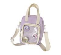 Stylish Anime Themed Crossbody Bag Practical Nylon Fabric Spacious Casual Shoulder Bag For Travel Work Or Daily Use Anime Student