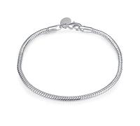 Stylish-Art S925 Sparkling Statement Cuff Bracelets,Elegant Exquisite Smooth Snake Bone Chain Bangle Jewelry For Women Lady,Jewelry For Mother'S Day,Silver