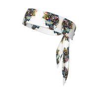 Stylish Artificial Intelligence Brain Print Sports Head Tie Bandanas - Unisex Workout Hair Band for Jogging, Cycling, Yoga, and More