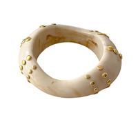Stylish Asymmetrical Resin Featuring Eye Catching Studs Perfect for Parties and Daily Outfits Unique Bangle