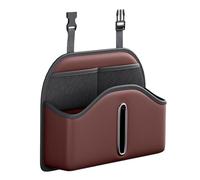 Stylish Auto Back Seats Organizers With Build In Tissue Box & Drink Holder Easy Install Car Organizers For Easy Access Car Cup Holder
