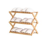 Stylish Bamboo Folding Shoe Rack3/4/5/6 Layers 50cm/70cm/100cm Wide SpaceSaving Storage Bench for Entryway Hallway Small Spaces Durable & Functional Shoe Organizer