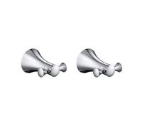 Stylish Bathroom Accessories Set - 2 PCS Brass & Stainless Steel Toilet Paper Holder Toothbrush Holder Towel Bar Shelves & Double Hooks - Durable Home Décor Solution