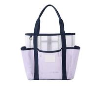Stylish Beach Bag Polyester Handbag Hollow Out Design Large Capacity Mesh Wash Bags For Picnics And Outdoor Adventures Beach Vacation Essential