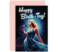 Stylish Birthday Card for Swift Fans - Happy Birth-Tay Greeting Card for Fans - Swiftie for Fans - Stylish Bday for Her - Artwork - Taylor Gift for Girl, Sister, Best Friend