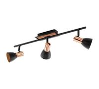 Loops Flush Ceiling Light Colour Black Copper Shade Bulb GU10 3x3.3W Included Loops Copper