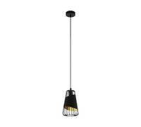 Stylish Black And Gold Hanging Pendant Light For Hallways - 1X 60W E27