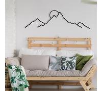 Stylish Black Decorative Metal Wall Accessory, 100 x 29 cm, 100% Metal, 1.2 mm Thickness, Perfect for Modern Home Decor & Unique Wall Art