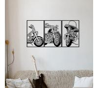 Stylish Black Decorative Metal Wall Accessory, 100 x 50 cm, 100% Metal, 1.2 mm Thickness, Perfect for Modern Home Decor & Office Spaces