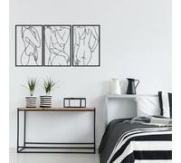 Stylish Black Decorative Metal Wall Accessory, 103 x 50 cm, 100% Metal, 1.2 mm Thickness, Perfect for Modern Home Decor & Unique Wall Art
