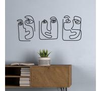 Stylish Black Decorative Metal Wall Accessory, 108 x 48 cm, 100% Metal, 1.2 mm Thickness, Perfect for Modern Home Decor & Office Spaces