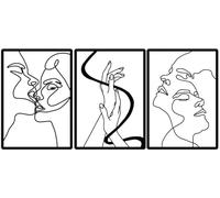 Stylish Black Decorative Metal Wall Accessory, 109 x 50 cm, 100% Metal, 1.2 mm Thickness, Perfect for Modern Home Decor & Art Display