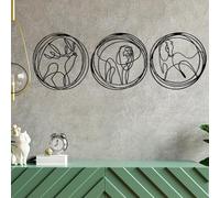 Stylish Black Decorative Metal Wall Accessory, 152 x 50 cm, 100% Metal, 1.2 mm Thickness, Perfect for Modern Home Decor & Office Spaces
