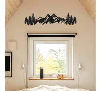 Stylish Black Decorative Metal Wall Accessory, 17 x 69 cm, 100% Steel, 1.2 mm Thickness, Lightweight (0.4 kg), Perfect for Modern Home Decor