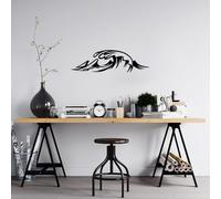 Stylish Black Decorative Metal Wall Accessory, 20 x 70 cm, 100% Metal, 1.5 mm Thickness, Perfect for Home Decor and Modern Spaces