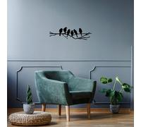 Stylish Black Decorative Metal Wall Accessory, 21 x 70 cm, 100% Metal, 1.5 cm Thick, Perfect for Modern Home Decor & Unique Wall Art
