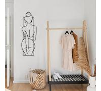 Stylish Black Decorative Metal Wall Accessory, 24 x 69 cm, 100% Metal, 1.2 mm Thickness, Perfect for Modern Home Decor and Unique Wall Art