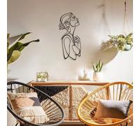 Stylish Black Decorative Metal Wall Accessory, 28 x 61 cm, 100% Steel, 1.2 mm Thickness, Lightweight (0.3 kg) Perfect for Modern Home Decor