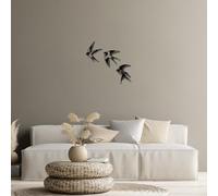 Stylish Black Decorative Metal Wall Accessory (3 Pieces) | 100% Metal, 1 mm Thick | Sizes: 21 x 27 cm, 22 x 22 cm, 20 x 25 cm | Perfect for Home Decor