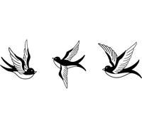 Stylish Black Decorative Metal Wall Accessory (3 Pieces) | 100% Metal, 1 mm Thick | Sizes: 22 x 23 cm, 20 x 29 cm, 20 x 24 cm | Perfect for Home Decor