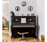 Stylish Black Decorative Metal Wall Accessory (3 Pieces), 25 cm Diameter, 100% Metal, 1 mm Thickness, Perfect for Modern Home Decor & Accent Walls
