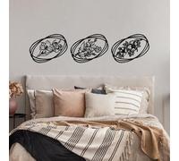 Stylish Black Decorative Metal Wall Accessory (3 Pieces), 45 x 60 cm, 100% Metal, 1.5 mm Thick, Perfect for Modern Home Decor & Gallery Walls