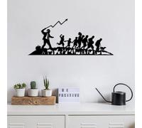 Stylish Black Decorative Metal Wall Accessory, 30 x 70 cm, 100% Metal, 1.5 mm Thick, Easy Wall Mounting, Perfect for Modern Home Decor