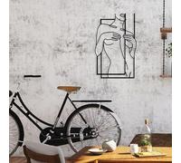 Stylish Black Decorative Metal Wall Accessory, 32 x 50 cm, 100% Metal, 1.2 mm Thickness, Perfect for Modern Home Decor and Unique Wall Art