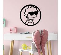 Stylish Black Decorative Metal Wall Accessory, 33 x 33 cm, 100% Metal, 1.5 mm Thickness, Perfect for Modern Home Decor & Art Display