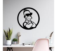 Stylish Black Decorative Metal Wall Accessory, 33 x 33 cm, 100% Metal, 1.5 mm Thickness, Perfect for Modern Home Decor & Art Display