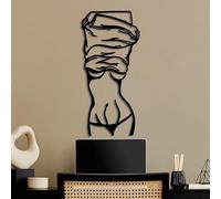 Stylish Black Decorative Metal Wall Accessory, 33 x 70 cm, 100% Metal, 1.5 mm Thick, Lightweight & Easy to Hang, Perfect for Modern Decor