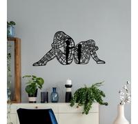 Stylish Black Decorative Metal Wall Accessory, 33 x 70 cm, 100% Metal, 1.5 mm Thick, Lightweight & Easy to Hang, Perfect for Modern Decor