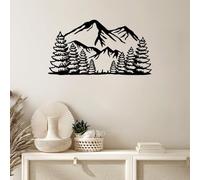 Stylish Black Decorative Metal Wall Accessory, 37 x 70 cm, 100% Metal, 1.5 mm Thickness, Perfect for Modern Home Decor & Unique Wall Art