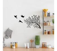 Stylish Black Decorative Metal Wall Accessory, 37 x 70 cm, 100% Metal, 1.5 mm Thickness, Perfect for Modern Home Decor & Unique Wall Art