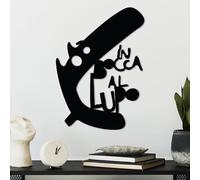 Stylish Black Decorative Metal Wall Accessory, 40 x 56 cm, 100% Metal, 1.5 mm Thickness, Perfect for Modern Home Decor and Unique Touch