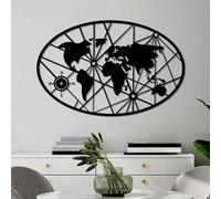 Stylish Black Decorative Metal Wall Accessory, 40 x 62 cm, 100% Metal, 1.5 mm Thick, Lightweight & Easy to Hang, Perfect for Modern Decor
