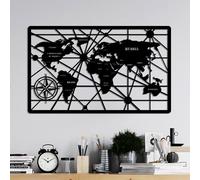 Stylish Black Decorative Metal Wall Accessory, 40 x 65 cm, 100% Metal, 1.5 mm Thick, Lightweight & Easy to Hang, Perfect for Modern Decor