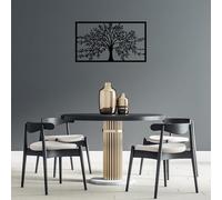 Stylish Black Decorative Metal Wall Accessory, 40 x 70 cm, 100% Metal, 1.5 cm Thickness, Perfect for Modern Home Decor & Office Spaces